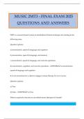 MUSIC 2MT3 - FINAL EXAM 2025 QUESTIONS AND ANSWERS