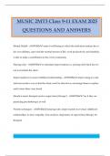 MUSIC 2MT3 Class 9-11 EXAM 2025 QUESTIONS AND ANSWERS