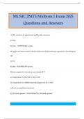 MUSIC 2MT3 Midterm 1 Exam 2025 Questions and Answers