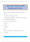 Music 2MT3&colon; Final Exam 2025 Questions and Answers