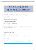 MUSIC 2MT3 QUIZ1 2025 QUESTIONS AND ANSWERS