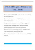 MUSIC 2MT3 - Quiz 1 2025 Questions and Answers