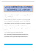 MUSIC 2MT3 MIDTERM EXAM 2025 QUESTIONS AND ANSWERS