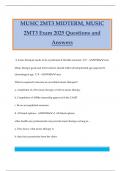 MUSIC 2MT3 MIDTERM&comma; MUSIC 2MT3 Exam 2025 Questions and Answers