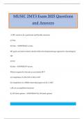 MUSIC 2MT3 Exam 2025 Questions and Answers