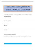 MUSIC 2MT3 EXAM QUESTIONS 2025 WITH CORRECT ANSWERS