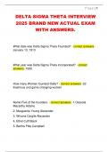 DELTA SIGMA THETA INTERVIEW  2025 BRAND NEW ACTUAL EXAM  WITH ANSWERS&period;