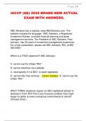 IACCP &lpar;QE&rpar; 2025 BRAND NEW ACTUAL  EXAM WITH ANSWERS&period;