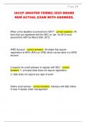 IACCP &lpar;MASTER TERMS&rpar; 2025 BRAND  NEW ACTUAL EXAM WITH ANSWERS&period;