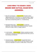 LSUS MHA 710 EXAM 4 2025  BRAND NEW ACTUAL EXAM WITH  ANSWERS&period;