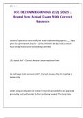 ICC DECOMMISSIONING &lpar;U2&rpar; 2025 &semi; Brand New Actual Exam With Correct Answers