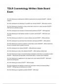 TDLR Cosmetology Written State Board Exam NEWEST 2025&sol;2026 ACTUAL COMPLETE QUESTIONS AND CORRECT DETAILED ANSWERS &lpar;VERIFIED ANSWERS&rpar; &vert;ALREADY GRADED A&plus;