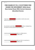 FIRE GUARD NY F01&comma; F-01CITYWIDE FIRE GUARD FOR IMPAIRMENT 2025&semi; Brand New Actual Exam With Correct Answers &vert;Excellent Scores 
