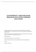 GOVERNMENT CARD PURCHASE PROGRAM TEST WITH VERIFIED SOLUTIONS&period;