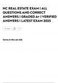  NC REAL ESTATE EXAM &vert; ALL QUESTIONS AND CORRECT ANSWERS &vert; GRADED A&plus; &vert; VERIFIED ANSWERS &vert; LATEST EXAM 2025