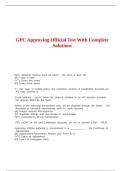 GPC Approving Official Test With Complete Solutions&period;