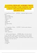 AAAI&sol;ISMA PRIMARY AEROBIC&sol;GROUP FITNESS INSTRUCTOR CERTIFICATION LATEST UPDATED 2025&sol;2026 EXAM GRADED AT A&plus;