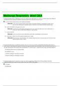  Medsurge Respiratory question and answer latest