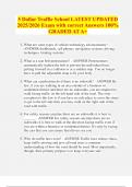 5 Dollar Traffic School LATEST UPDATED  2025&sol;2026 Exam with correct Answers 100&percnt; GRADED AT A&plus; 