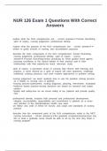 NUR 126 Exam 1 Questions With Correct Answers