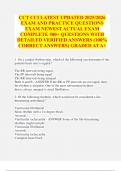 CCT CCI LATEST UPDATED 2025&sol;2026  EXAM AND PRACTICE QUESTIONS EXAM NEWEST ACTUAL EXAM  COMPLETE 500&plus; QUESTIONS WITH  DETAILED VERIFIED ANSWERS &lpar;100&percnt; CORRECT ANSWERS&rpar; GRADED AT A&plus; 