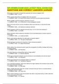 SPI ARDMS EXAM 2025 LATEST REAL EXAM A&B QUESTIONS AND CORRECT ANSWERS &vert;AGRADE