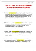 SCCJA LEGALS 1 2025 BRAND NEW  ACTUAL EXAM WITH ANSWERS&period; 