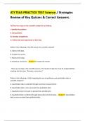 ATI TEAS PRACTICE TEST Science &sol; Strategies Review of Key Quizzes & Correct Answers&period;