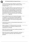 ICC RESIDENTIAL ELECTRICAL INSPECTORS EXAM 2025 NEWEST EXAM CURRENTLY TESTING COMPLETE 250 QUESTIONS WITH DETAILED VERIFIED ANSWERS &lpar;100&percnt; CORRECT ANSWERS&rpar; &sol;ALREADY GRADED A&plus;