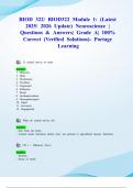 BIOD 322&sol; BIOD322 Module 1&colon; &lpar;Latest 2025&sol; 2026 Update&rpar; Neuroscience &vert; Questions & Answers&vert; Grade A&vert; 100&percnt; Correct &lpar;Verified Solutions&rpar;- Portage Learning