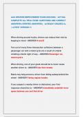 AAA DRIVERS IMPROVEMENT EXAM 2025&sol;2026 &vert;  ACTUAL  COMPLETE ALL REAL EXAM  QUESTIONS AND CORRECT  ANSWERS &lpar;VERIFIED ANSWERS&rpar; &vert;  ALREADY GRADED A&plus;   &vert; LATEST VERSION &excl;&excl;&excl; 