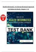 Health Informatics 3rd Edition by Hardy - Test Bank - All 33 Chapters and Rationales Included