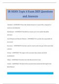 IB SEHS Topic 4 Exam 2025 Questions and Answers