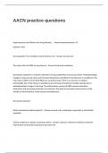 AACN Practice Questions with Correct Answers