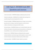 Full Topic 3 - IB SEHS Exam 2025 Questions and Answers