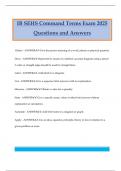 IB SEHS Command Terms Exam 2025 Questions and Answers