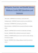 IB Sports&comma; Exercise&comma; and Health Science Midterm Guide 2025 Questions and Answers