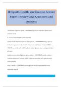 IB Sports&comma; Health&comma; and Exercise Science Paper 1 Review 2025 Questions and Answers