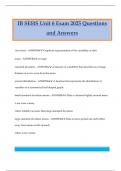 IB SEHS Unit 6 Exam 2025 Questions and Answers