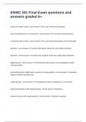 ENWC 201 Final Exam questions and answers graded A&plus;