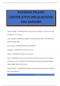 NATIONAL PILATES CERTIFICATION 2025 QUESTIONS AND ANSWERS