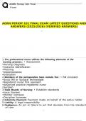 AORN PERIOP 101 FINAL EXAM LATEST QUESTIONS AND ANSWERS &lpar;2025 2026&rpar; &lpar;VERIFIED  answers