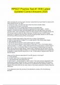 RPSGT Practice Test &num;1 With Latest Updated Correct Answers 2025