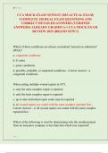 CCA MOCK EXAM NEWEST 2025 ACTUAL EXAM&vert;  COMPLETE 150 REAL EXAM QUESTIONS AND  CORRECT DETAILED ANSWERS &lpar;VERIFIED  ANSWERS&rpar; ALREADY GRADED A&plus;&vert; CCA MOCK EXAM  REVIEW 2025 &lpar;BRAND NEW&excl;&excl;&rpar;