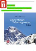TEST BANK for Operations Management&comma; 14th Editio by William Stevenson&comma; Verified Chapters 1 - 19&comma; Complete Newest Version