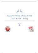 AGACNP Final Exam Test Bank 2025&colon; 50&plus; MCQs with Verified Answers &lpar;Adult-Gerontology Acute Care Certification Prep&rpar;