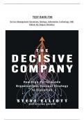 Test bank for service management operations strategy information technology 10th edition by Sanjeev K&period; Bordoloi and Fitzsimmons All Chapters 1-16 Covered
