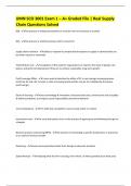 UMN SCO 3001 Exam 1 &ndash; A&plus; Graded File &comma; Real Supply Chain Questions Solved