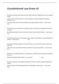 Constitutional Law Exam &num;2 Possible Question An Answers 100&percnt; Accurately Solved&period;