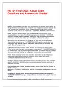 NS 161 Final &lpar;2025&rpar; Actual Exam Questions and Answers A&plus; Graded&period;